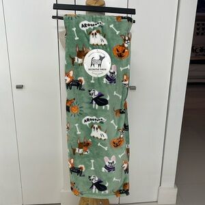 Berkshire Blanket Halloween Green/White/Black "Dogs in Costumes" Throw Blanket